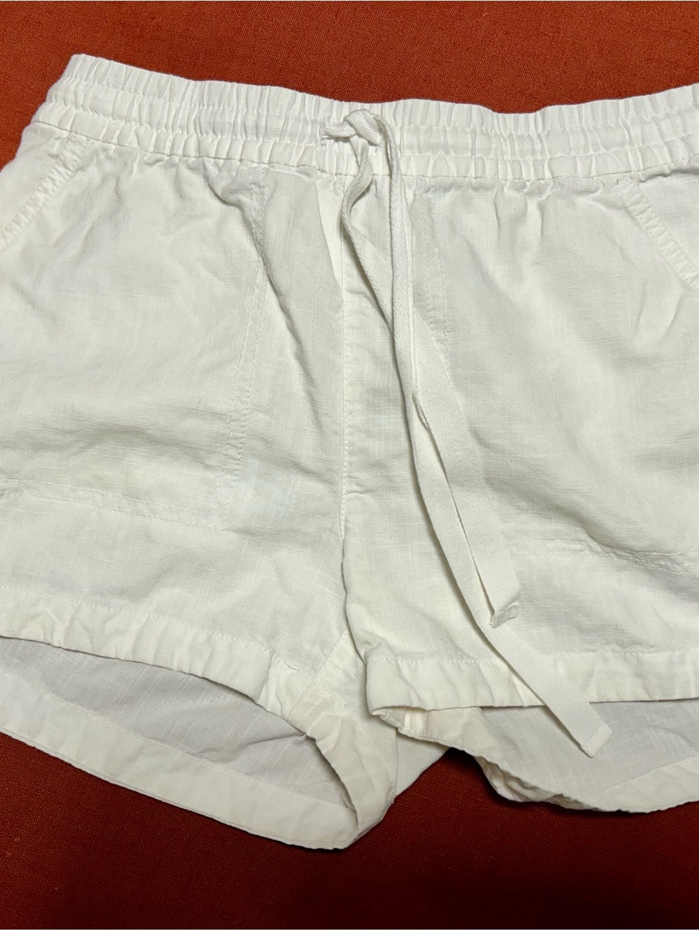 J. Crew Cream Drawstring Athletic Shorts